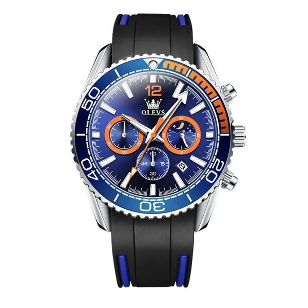 Relógio Masculino com Pulseira de Borracha Force Azul Relógio Masculino com Pulseira de Borracha Contacts Brasil 