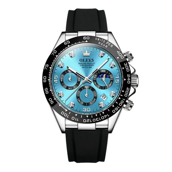 Relógio Masculino com Pulseira de Borracha Siena Azul Relógio Masculino com Pulseira de Borracha Contacts Brasil 