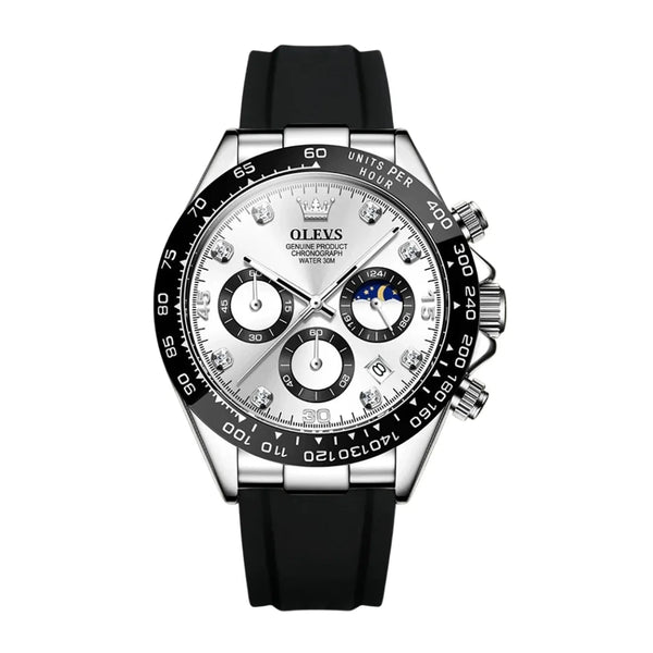 Relógio Masculino com Pulseira de Borracha Siena Branco Relógio Masculino com Pulseira de Borracha Contacts Brasil 