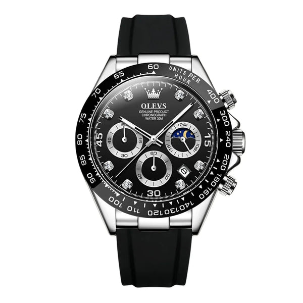 Relógio Masculino com Pulseira de Borracha Siena Preto Relógio Masculino com Pulseira de Borracha Contacts Brasil 
